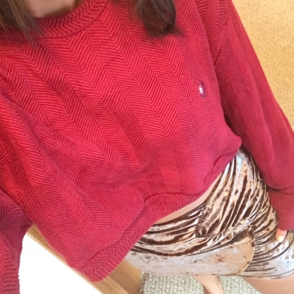 RALPH LAUREN CROPPED OVERSIZED CHUNKY SWEATER